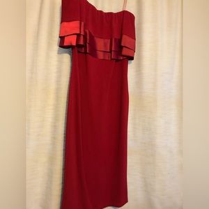 Off the shoulder red dress